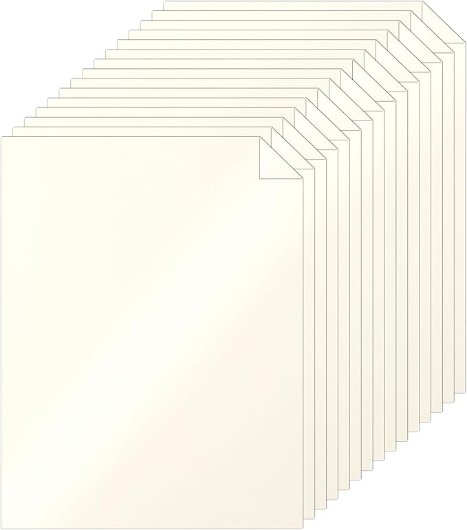 40 Sheets Cream Shimmer Cardstock 8.5 x 11 Ivory Paper, 75lb Off White Paper Card Stock for School Crafting, Cards Making, Business Cards, Wedding Invitations, Menus