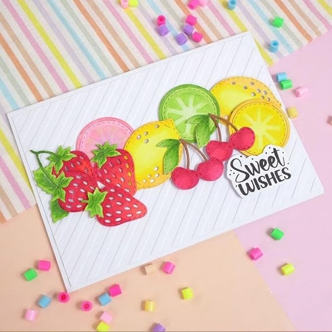 Cutting Dies Metal Stencils Scrapbooking Tools DIY Embossing Template for Paper Card Making Album Arts Crafts Supplies (Fruit Set-10.5x14.1cm)