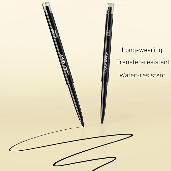 Smudge Proof Eyeliner, Waterproof Retractable Eye liner with Brush, Matte and Shimmer Eyeliner Pencil, Creamy Texture, Long lasting & Smooth(09 Bright Blue Matte)