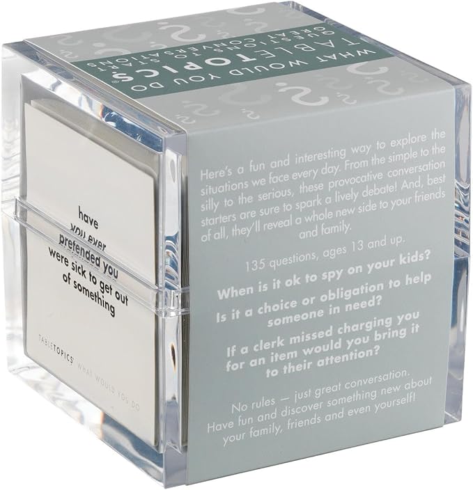 TableTopics What Would You Do Question Card Game - 135 Provocative Conversation Starter Cards for Parties with Adult Friends, Spark Lively Debates about Sticky Situations, Icebreaker Game