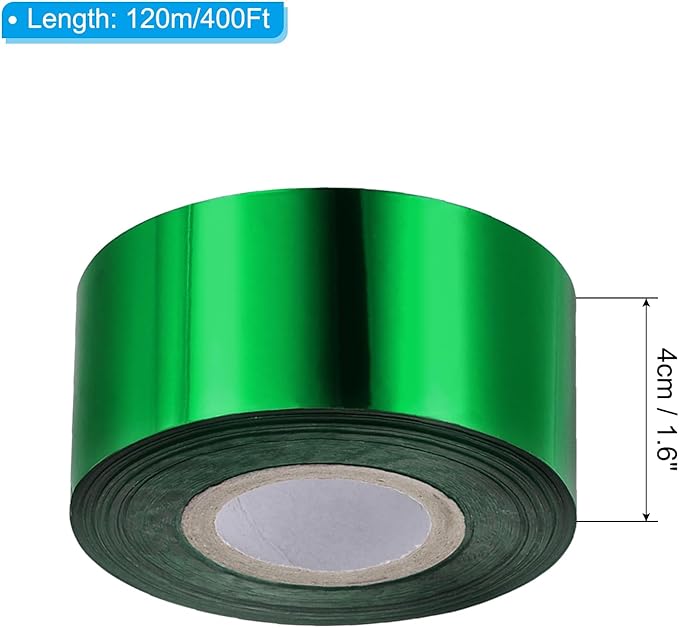 PATIKIL 1.6"x400Ft Hot Stamping Foil Paper,Heat Transfer Hot Stamping Paper Foil Roll for Leather DIY Logo Decor Craft Gift Card Package Scrapbook,Green
