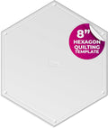 Hexagon Quilting Template Set - 8" with 1/4" Seam Allowance - Durable Acrylic Templates for Quilting, Patchwork, Crafting, & Sewing Projects - Clear Templates for Accurate Designing