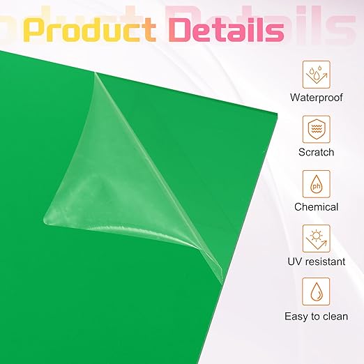 uxcell 3Pcs Acrylic Sheets 12x8 Inch Acrylic Panel 1/8 Inch-3mm Plastic Board for Picture Frames Sign Holders DIY Display Projects Craft, Clear Green