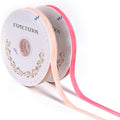 Pink Velvet Ribbon 3/8'' 2 Rolls Total 30 Yards, Use for Gift Wrapping, Christmas Tree, Wreath Decoration, DIY Crafts (Pink, Light Pink)