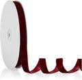 5/8" X 20 Yards Burgundy Velvet Ribbon for Christmas Tree Wreath Decoration Handmade Crafts Ornaments Gift Wrapping & Bow Making