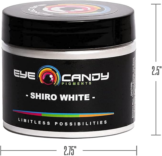 Eye Candy Pigments Premium White Mica Powder - Shiro White (50gr) - for Epoxy, Resin, Soap, Paint, Woodworking, Acrylic Pouring, Bath Bombs, Fishing Lures - DIY Arts and Crafts Additive