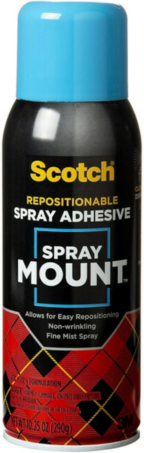 Scotch Spray Mount Repositionable Adhesive, 10.25 oz – Removable/Restickable Spray Glue for Layouts, Mock-Ups, Photos & Crafts (Acid-Free, Clear Drying)