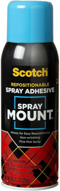 Scotch Spray Mount Repositionable Adhesive, 10.25 oz – Removable/Restickable Spray Glue for Layouts, Mock-Ups, Photos & Crafts (Acid-Free, Clear Drying)