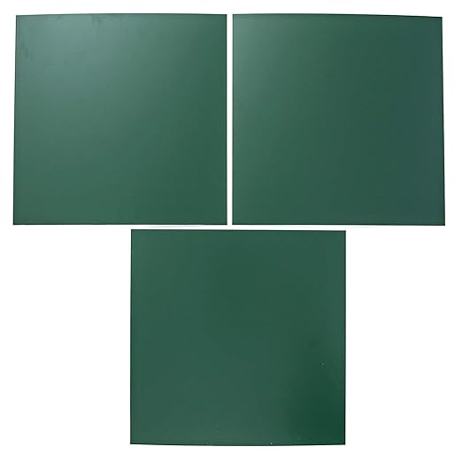 EAGLE 1: 12" x 12" 26 Gauge Sheet Metal Squares (3 Pack Per Order, Multiple Colors) Great for Arts, Crafts, DIY Home or Work Projects (6" X 6", Green)