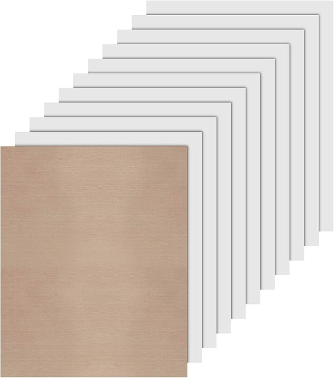 JANDJPACKAGING White Heat Transfer Vinyl HTV Bundle 10"x12"- 10 Pack of Premium White HTV Sheets - Iron On Vinyl for T-Shirt Best HTV Vinyl for Silhouette Cameo,Cricut