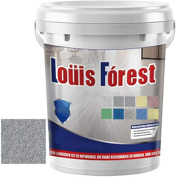 Louis Forest Epoxy Floor Paint, High-Gloss Marble Effect Epoxy Floor Coating (Dark Gray,1pcs)