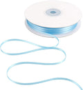 HUIHUANG Solid Color Satin Ribbon 1/8 inch x 100 Yards Roll Ribbon Thin Satin Baby Light Blue 1/8 Crafts Ribbon for Crafts Gift Wrapping DIY Bows Invitation Card (Blue)