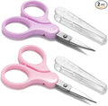 3.5" Sharp Small Craft Scissors all Purpose, Precision Straight and Curved Fine Tips for Thread Yarn Fabric Cutting, Mini Scissors with Protective Cover, Ideal for Sewing, Embroidery, Beauty, Crochet