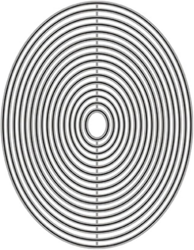Cutting Dies Metal Stencils Scrapbooking Tools Flowers Lace Frame DIY Embossing Template for Paper Card Making Album Arts Crafts Supplies (Oval Set-14.5x11.2cm)