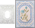 Lace Rectangle Frame Metal Die Cuts,Flower Border Square Frames Layering Label Card Cutting Dies Stencils for Card Making Stencil Embossing Tool Scrapbooking DIY Craft