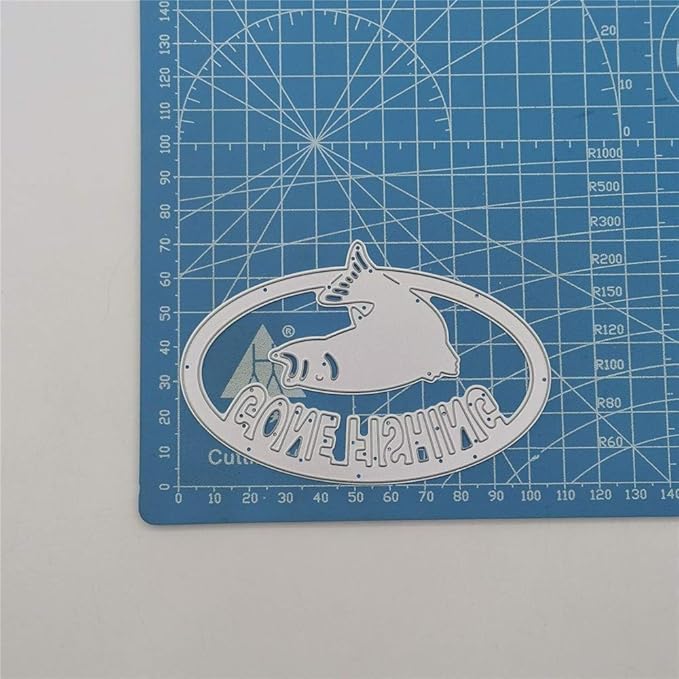 Metal Gone Fishing Words Cutting Dies, Two Fish Die Cuts Embossing Stencils Template Mould for Card Scrapbooking and DIY Craft
