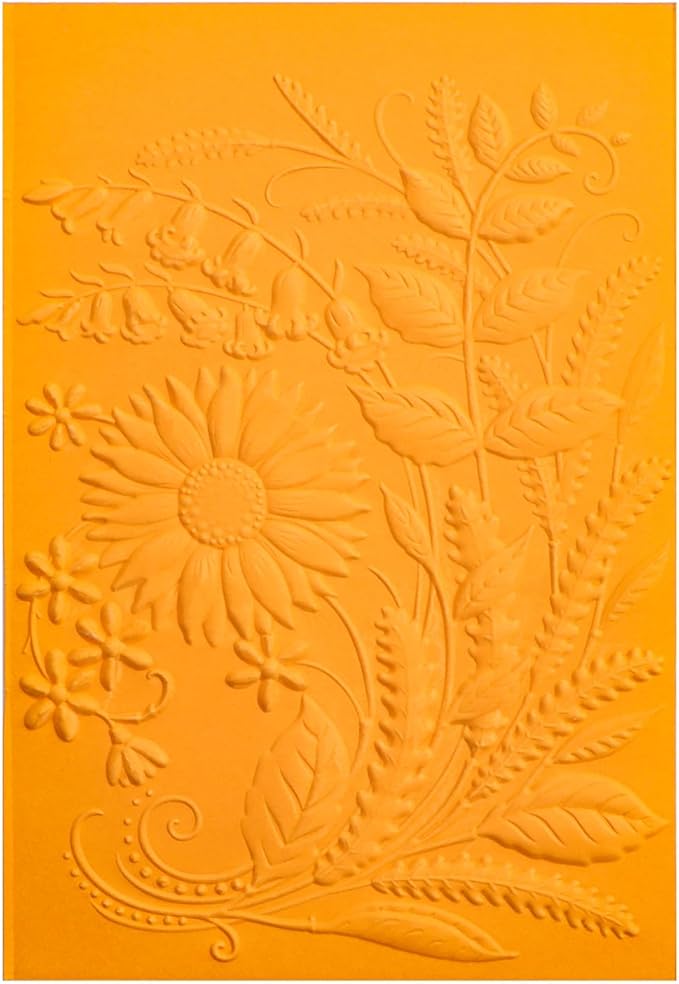 BAOFALI 3D Embossing Folders Sunflowers Leaves Textured for Card Making,Embossing Template Paper Card Embossing Stencil for DIY Scrapbooking Photo Album Card Paper Craft Decoration 6.3" L x 4.5" W