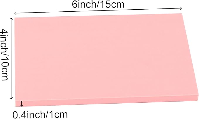 ZOENHOU 20 Pcs 4" x 6" Pink Soft Rubber Carving Blocks, Crafts Rubber Stamping Blanks, Linoleum Blocks for Printmaking