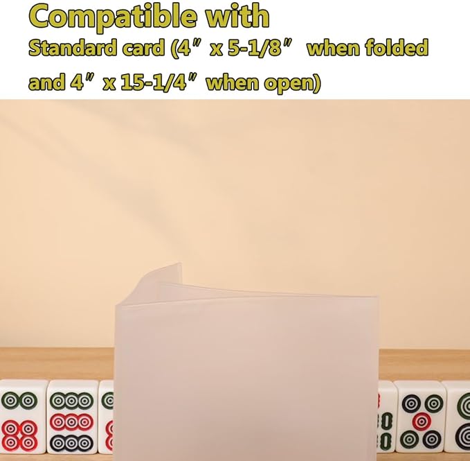aoG Mahjong Card Holder for Mah Jongg Hands and Rules, Non Glare, PVC Plastic, Soft, Durable, 2025 (Standard 2 pcs)