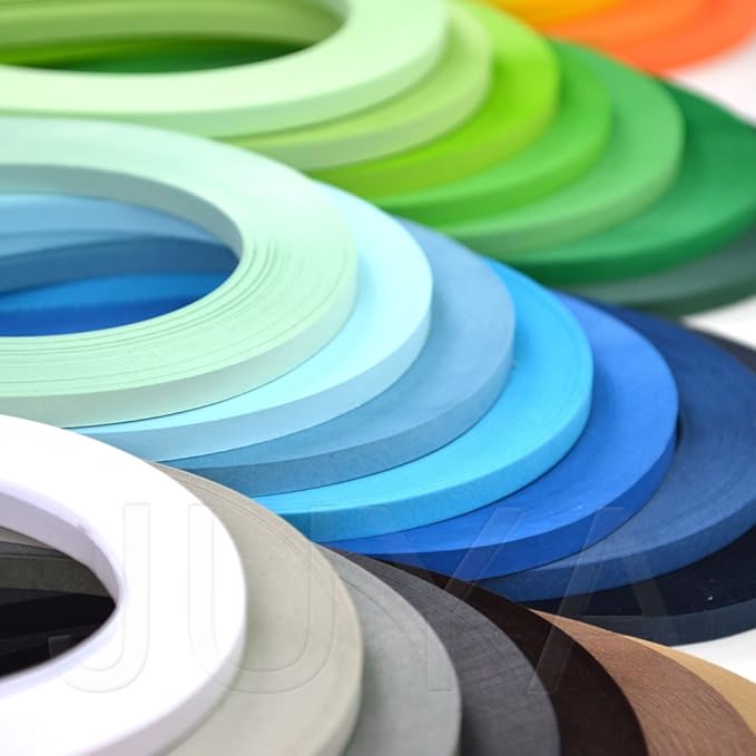 JUYA Single Color Paper Quilling Strips Set 42 Colors 100 Strips per Pack 2/3/5/7/10 mm Width Available 42 colors, width 3 mm (0.12 in)