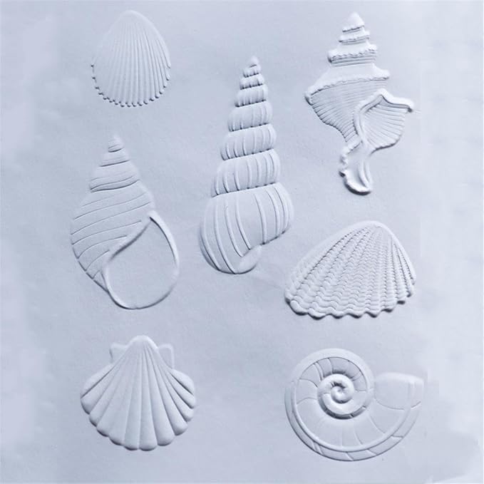 Mvchifay Cutting Dies for Card Making Metal Die-Cuts Scrapbooking Tool Hollow Frame DIY Craft Punch Template Embossing for Paper Album Decor (6-Shell Conch 11.1x9.7cm)