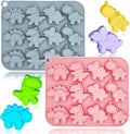 2 Pack Cute Dinosaur Silicone Molds 12 Cavity 3D Dinosaur Themed Baking Mould Tray DIY Baking Tool for Chocolate Cake Dessert Candy Mousse Pastry Handmade Soap Cupcake Topper
