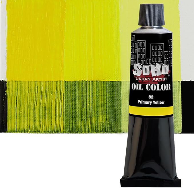 Soho Urban Artist Oil Paint - Primary Yellow, 170 ml Tube - Best Valued Oil Colors for Painting, Excellent Pigment Load