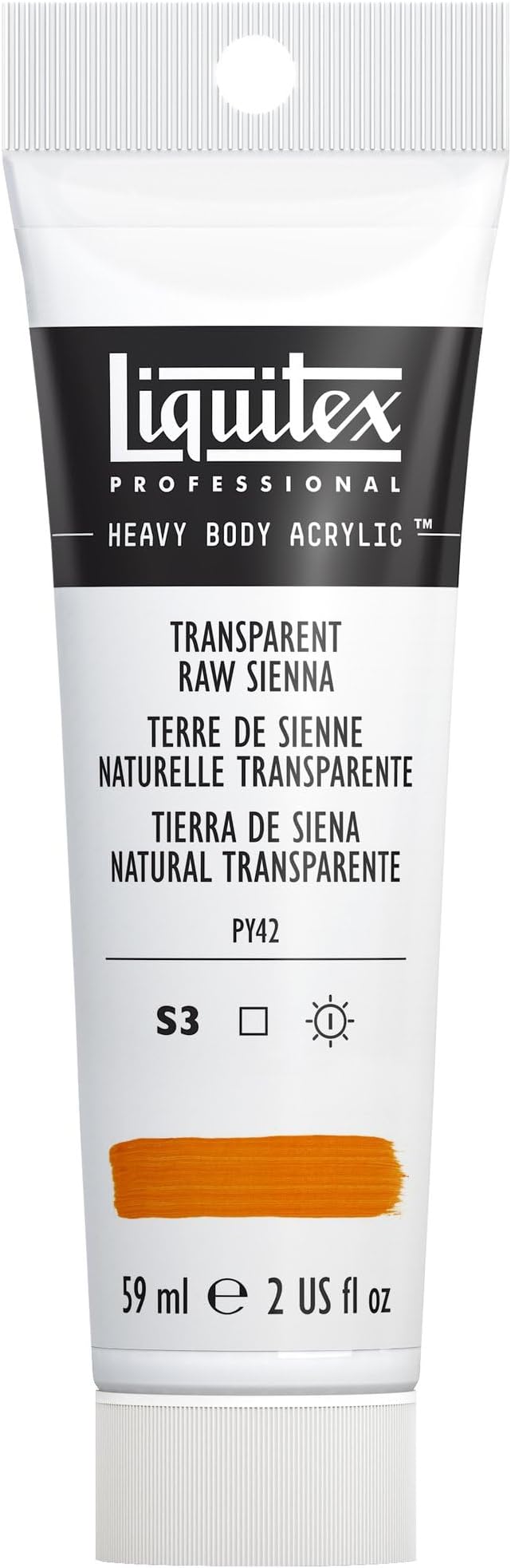 Liquitex Professional Heavy Body Acrylic Paint, 2-oz (59ml) Tube, Transparent Raw Sienna