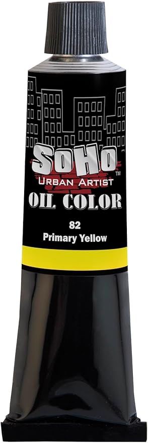 Soho Urban Artist Oil Paint - Primary Yellow, 170 ml Tube - Best Valued Oil Colors for Painting, Excellent Pigment Load