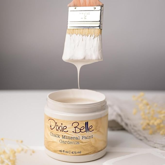 Dixie Belle Paint Company Chalk Finish Furniture Paint – Gardenia (16oz) – Matte Chic Chalk Mineral DIY Furniture Paint