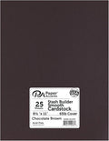 PA Paper Accents Stash Builder Cardstock 8.5" x 11" Chocolate Brown, 65lb colored cardstock paper for card making, scrapbooking, printing, quilling and crafts, 25 piece pack