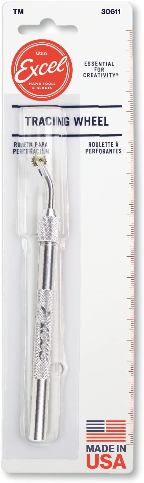 Excel Blades Pounce Wheel - 5/16-Inch Stainless Steel Tracing Wheel, Perforating, Cutting, Sewing Patterns, Quilting & Embossing Tool for Tracing Paper and Leather Craft