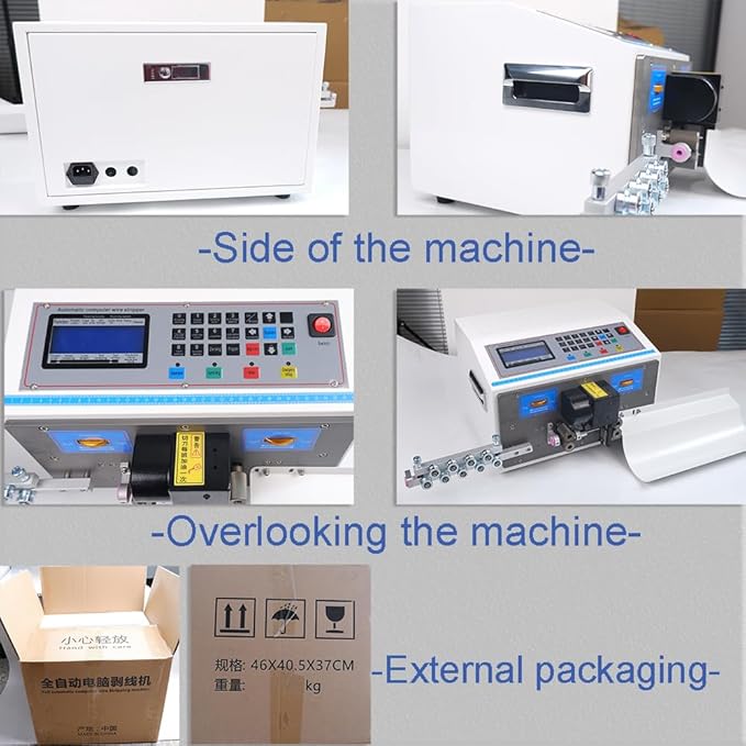 Automatic Wire Stripping Machine for 32-12AWG Copper Wires, Electronic wire cutting machine Computer stripping machine
