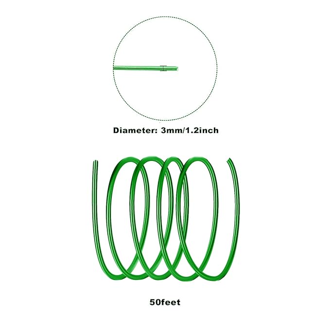 3mm Aluminum Craft Wire, 50 Feet 9 Gauge Bendable Anodized Metal Wire for Sculpting, Jewelry Making, Armature Making, Wire Weaving and Wrapping