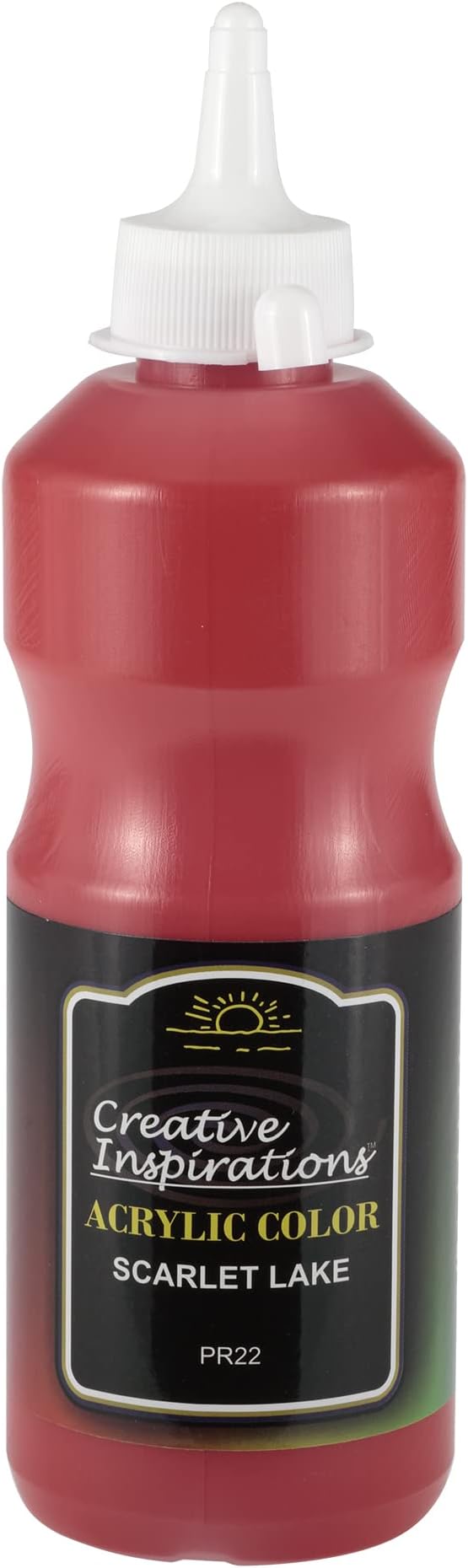 Creative Inspirations Acrylic Paint - Scarlet Lake - 500 mL Bottle - Smooth & Creamy Consistency, Vibrant Pigmentation, Great Coverage for Artists - Clean Up with Soap & Water
