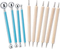 Amrules 10pcs Dotting Styluses Tools, Double Side Stainless Steel Ball Head Dot Art Kit for Clay Modeling, Rock Painting, Pottery Embossing, Nail Art, Drawing, Practical Sculpting Tool for Adults