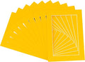 Pack of 25 Acid Free 11x14 Mats Bevel Cut for 8.5x11 Photos - Golden Orange Precut Matboards With Backing Boards and Clear Photo Mat Bags For Pictures, Photos, Framing - 4-ply Thickness