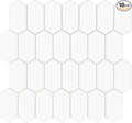 The Tiles Plaza 10-Sheet Peel and Stick Backsplash, White Long Hexagon Self Adhesive Wall Tile, Stone Composite Stick On Decorative Mosaic Tile for Kitchen Bathroom Fireplace