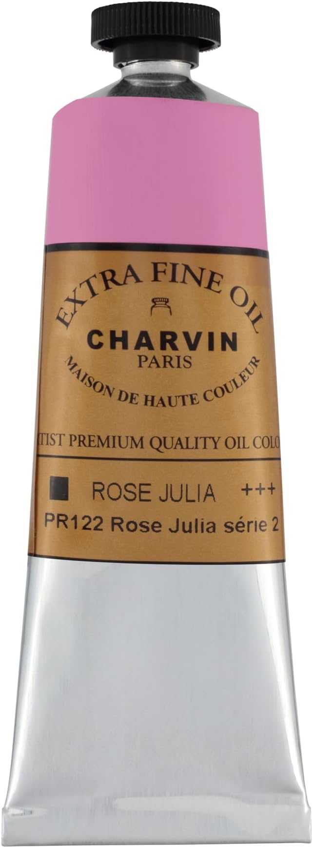 Charvin Extra Fine Oil Paint, Julia Pink 60 mL - Triple-Milled, Rich Texture, Poppy Oil-Based, Light-Fast, Handmade, Archival Quality