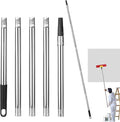 Extension Pole 71inch Adjustable Paint Rollers Brush Extension Pole 5 Pieces Stainless Steel Pole for Window Squeegee Ceiling Cleaning Tools