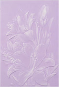 BAOFALI 3D Embossing Folder for Card Making,Lily Flowers Clear Plastic Texture Fades Embossing Folder Template for Scrapbooking and Other Paper Craft Album Stamps DIY Decoration 6.3" L x 4.5" W