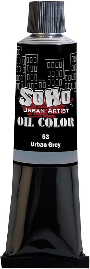Soho Urban Artist Oil Paint - Urban Grey, 170 ml Tube - Best Valued Oil Colors for Painting, Excellent Pigment Load