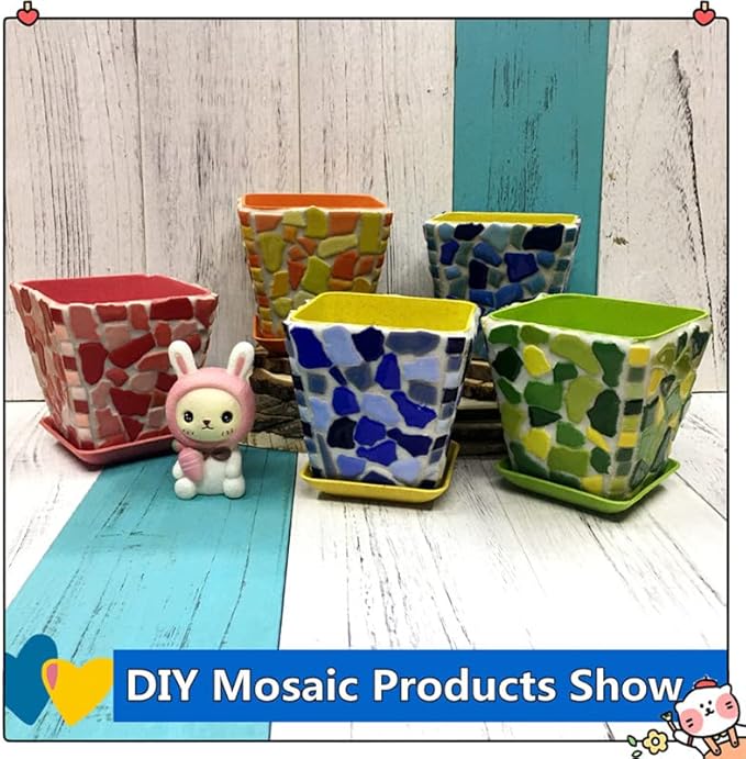 1.1LB Irregular Ceramics Mosaic Tiles, Mosaic Pieces Stones for DIY Mosaic Making Craft Hobby Arts Home Wall Decoration (Red)