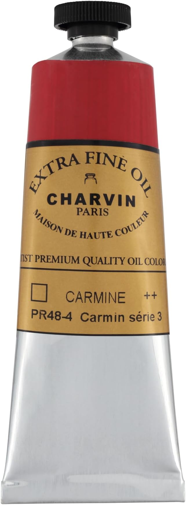 Charvin Extra Fine Oil Paint, Carmine 60 mL - Triple-Milled, Rich Texture, Poppy Oil-Based, Light-Fast, Handmade, Archival Quality