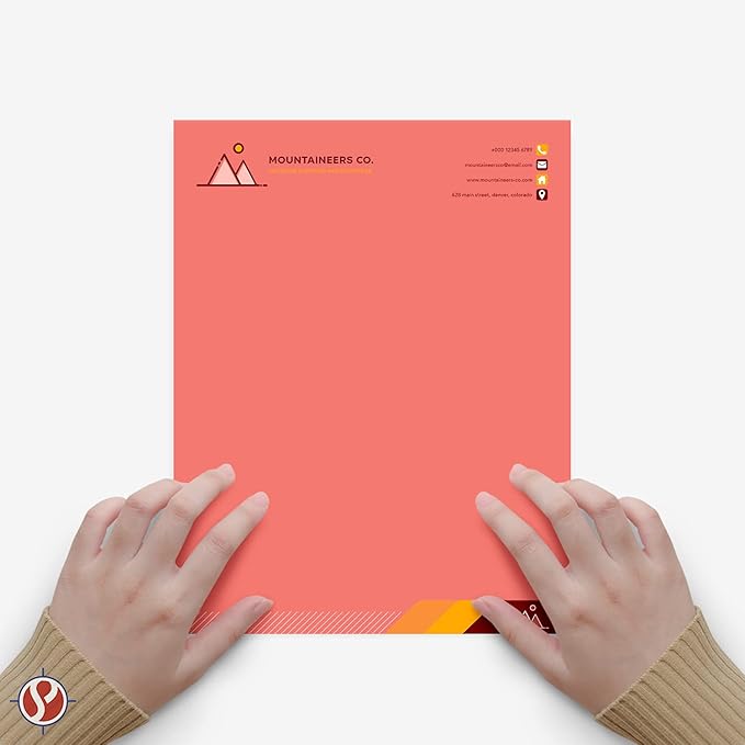 8.5 x 11" Salmon Color Paper Smooth, for School, Office & Home Supplies, Holiday Crafting, Arts & Crafts | Acid & Lignin Free | Regular 20lb Paper - 100 Sheets