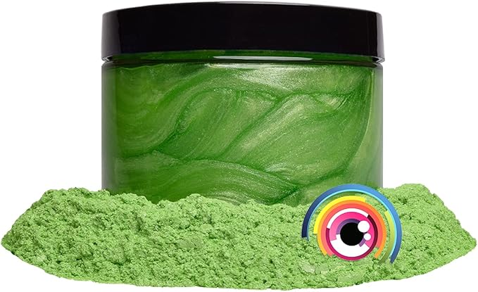 Eye Candy Pigments Premium Green Mica Powder - Green Tea (50gr) - for Epoxy, Resin, Soap, Paint, Woodworking, Acrylic Pouring, Bath Bombs, Fishing Lures - DIY Arts and Crafts Additive