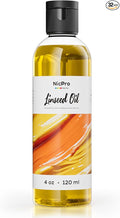 Nicpro Linseed Oil for Painting, 4oz Refined Linseed Oil Medium for Thinning Oils, Artists, Painting Thinner, Professionals to Enhance Flow, Translucency & Gloss