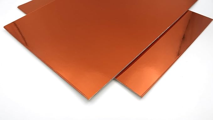 TGXRZX Metallic Orange Cardstock Paper,Size 8 "x 11" (250gsm), 15PCS,Mirror Finish Gold Foil Board for Crafting, Invitations, and Decorations,Die Cut and Plotter,Card Making (Orange)