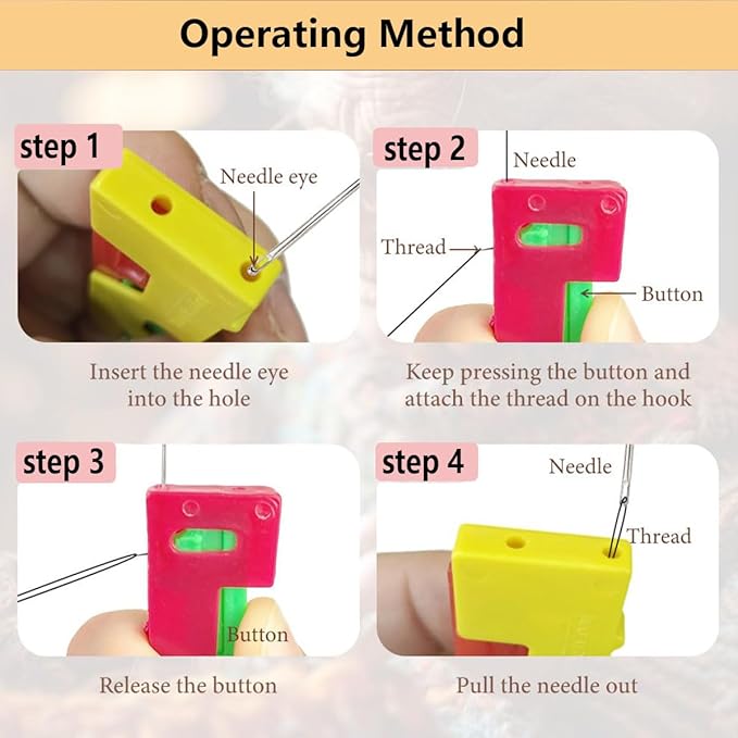 Automatic Needle Threader Set New Sewing Machine Accessories Plastic Auto Needle Threading Device Gifts for Mom and Neighbours (15 Pieces)