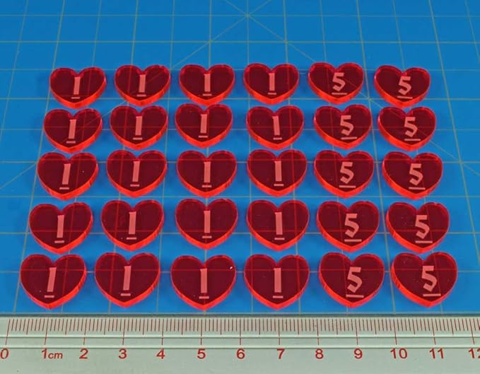 LITKO Dungeon Wound Tokens, Fluorescent Pink (30)